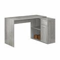 Daphnes Dinnette 46 in. Grey with A Storage Cabinet Computer Desk - Grey - 46in. DA3071182